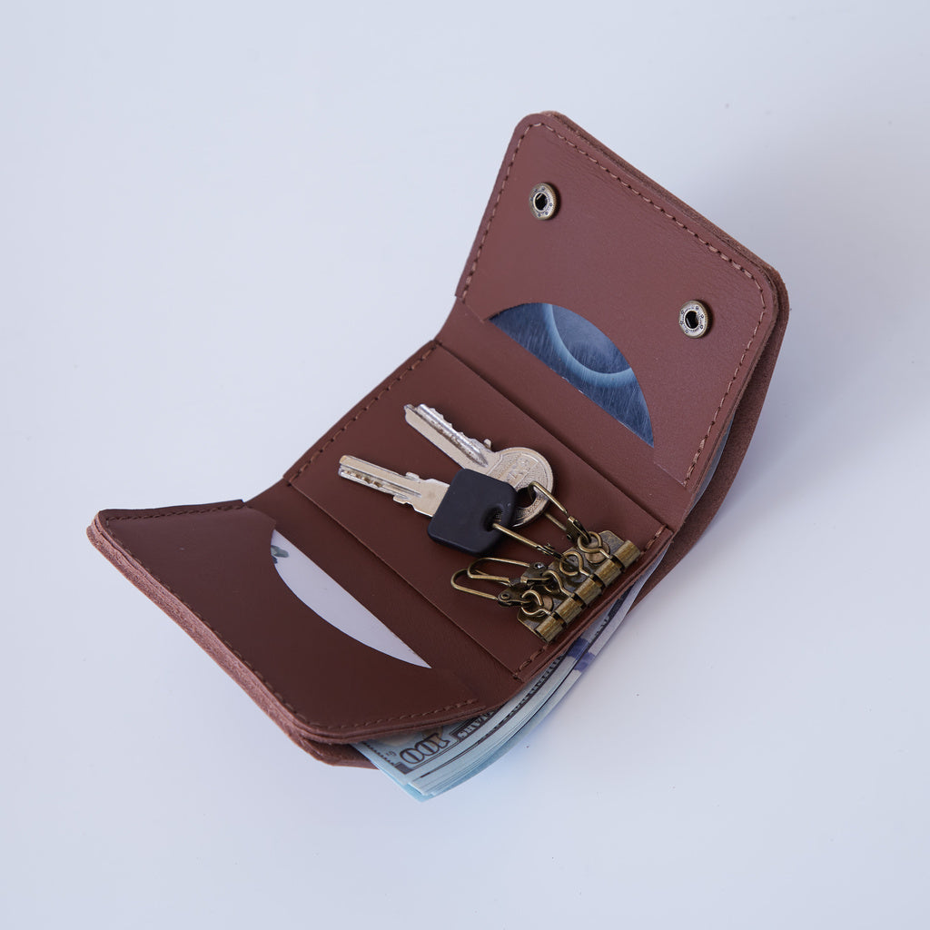 Suport pentru chei și portofel din piele Key Plus Classic