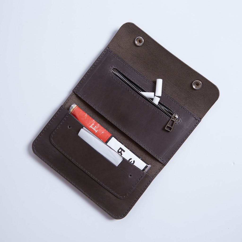 Tobacco organizer Roll Master made from vintage leather