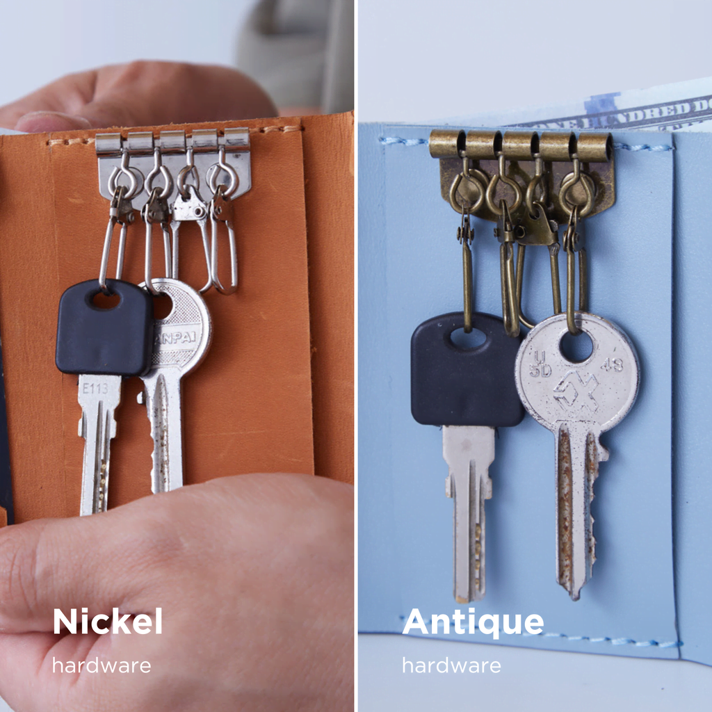 Suport pentru chei și portofel din piele Key Plus Classic