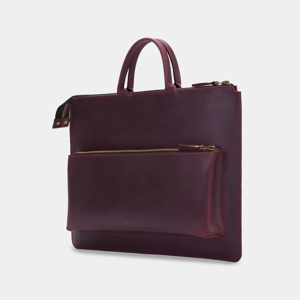 Maryland genuine leather laptop sleeve - INCARNE® Ukraine