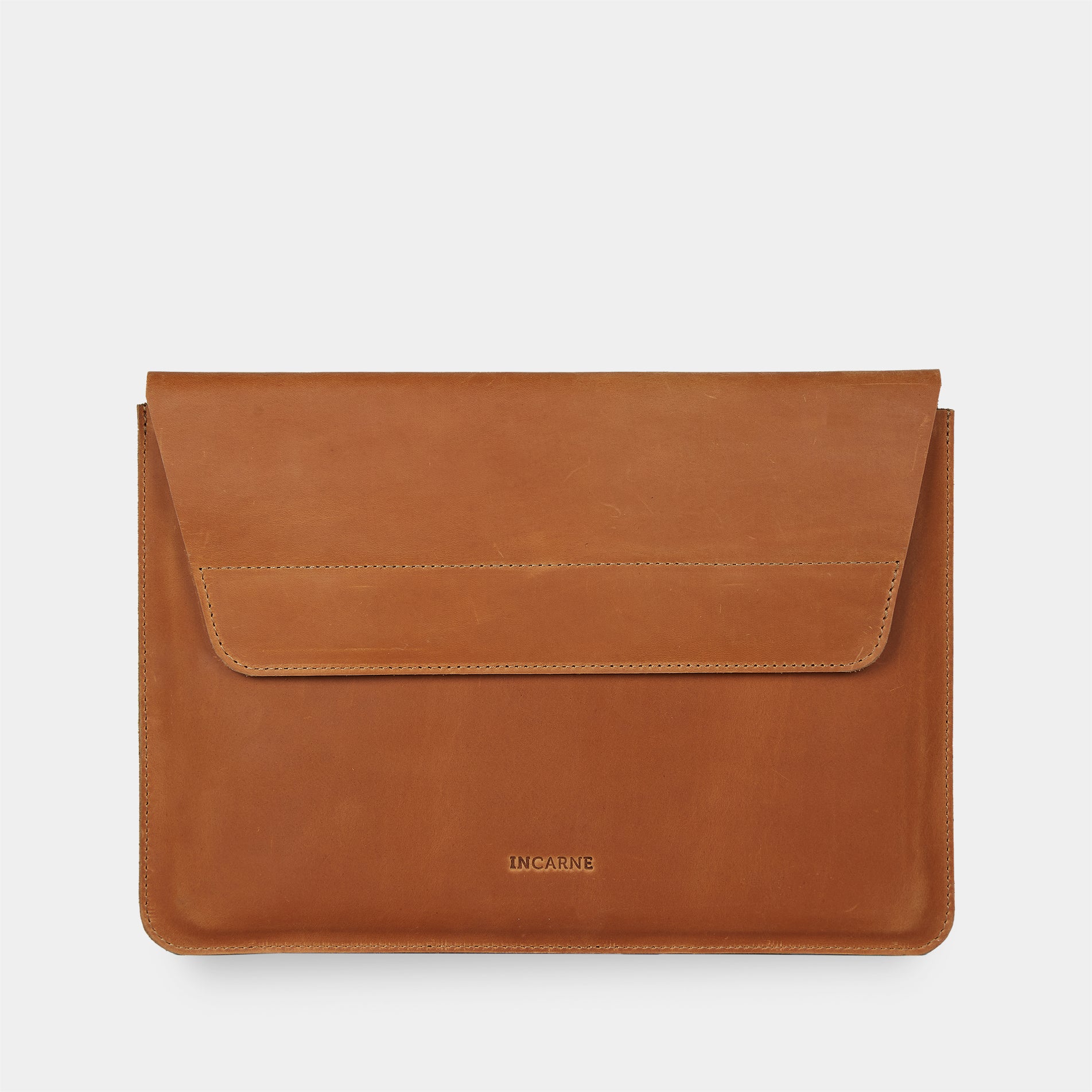 Etui na laptopa Line, koniakowy (vintage)