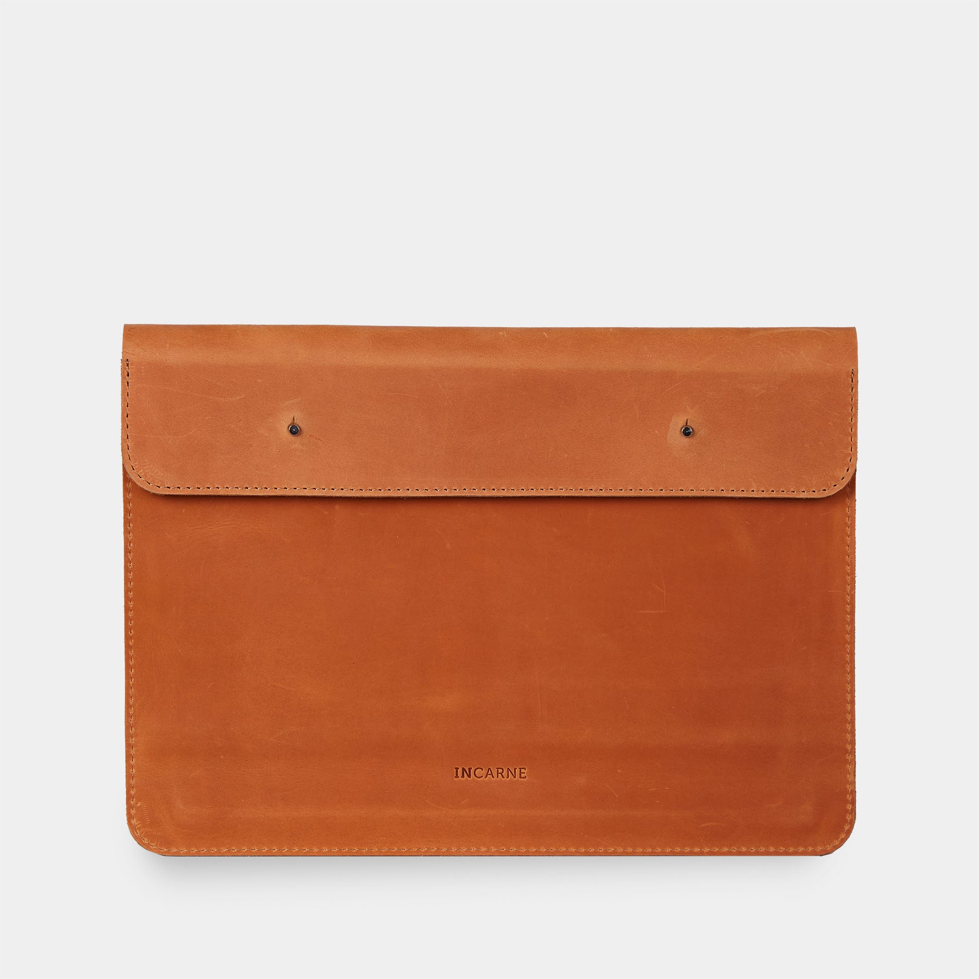 Elegancka osłona na laptopa, koniakowa (vintage)