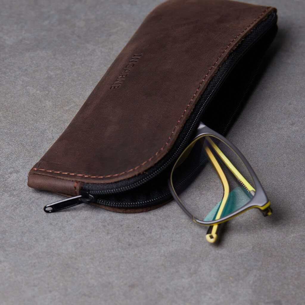 Leaf Leather Eyeglass Case